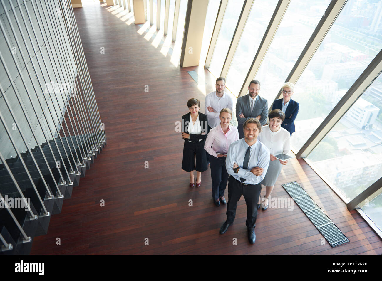 diverse business people group standing together as team in modern ...