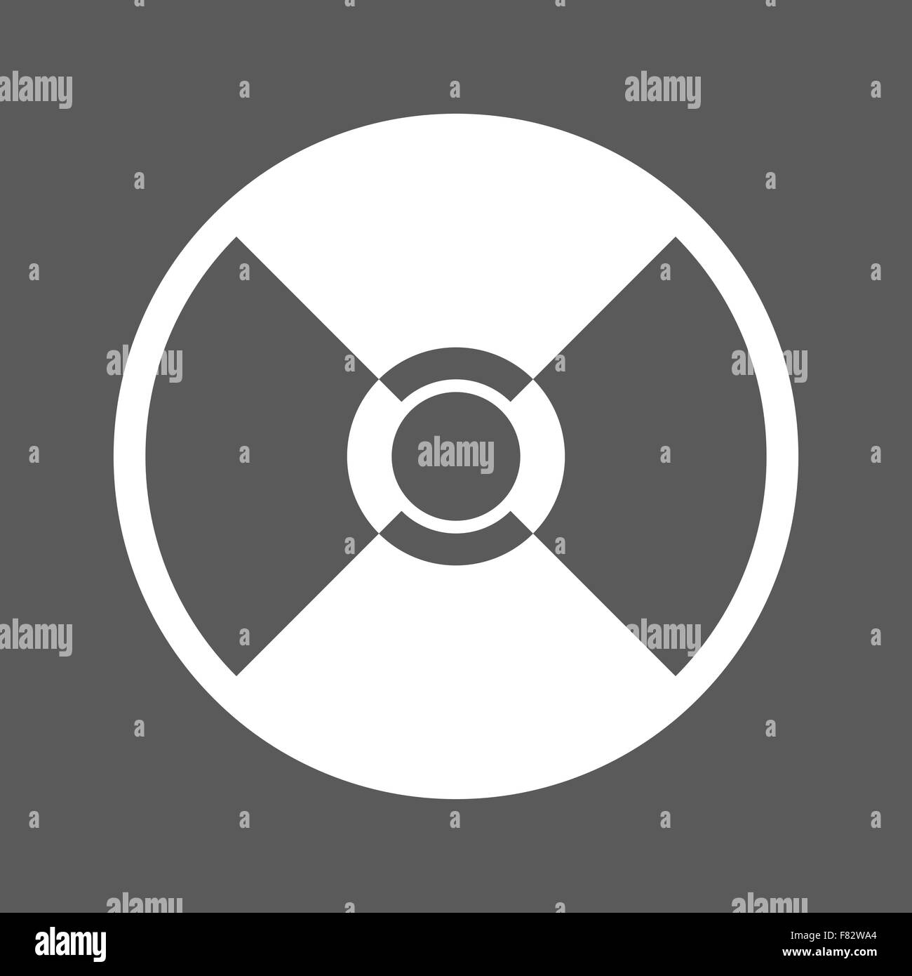 white compact disk icon on a black background Stock Vector Image & Art ...
