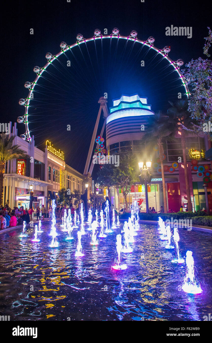The High Roller At The Linq A Dining And Shopping District At The Stock Photo Alamy