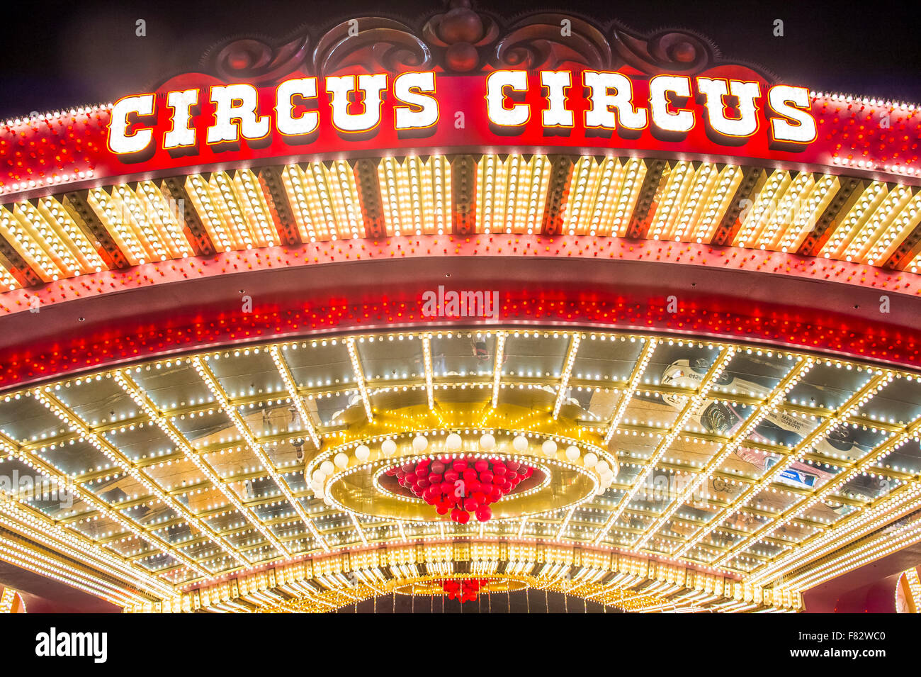 The Circus Circus hotel and casino sign in Las Vegas Stock Photo