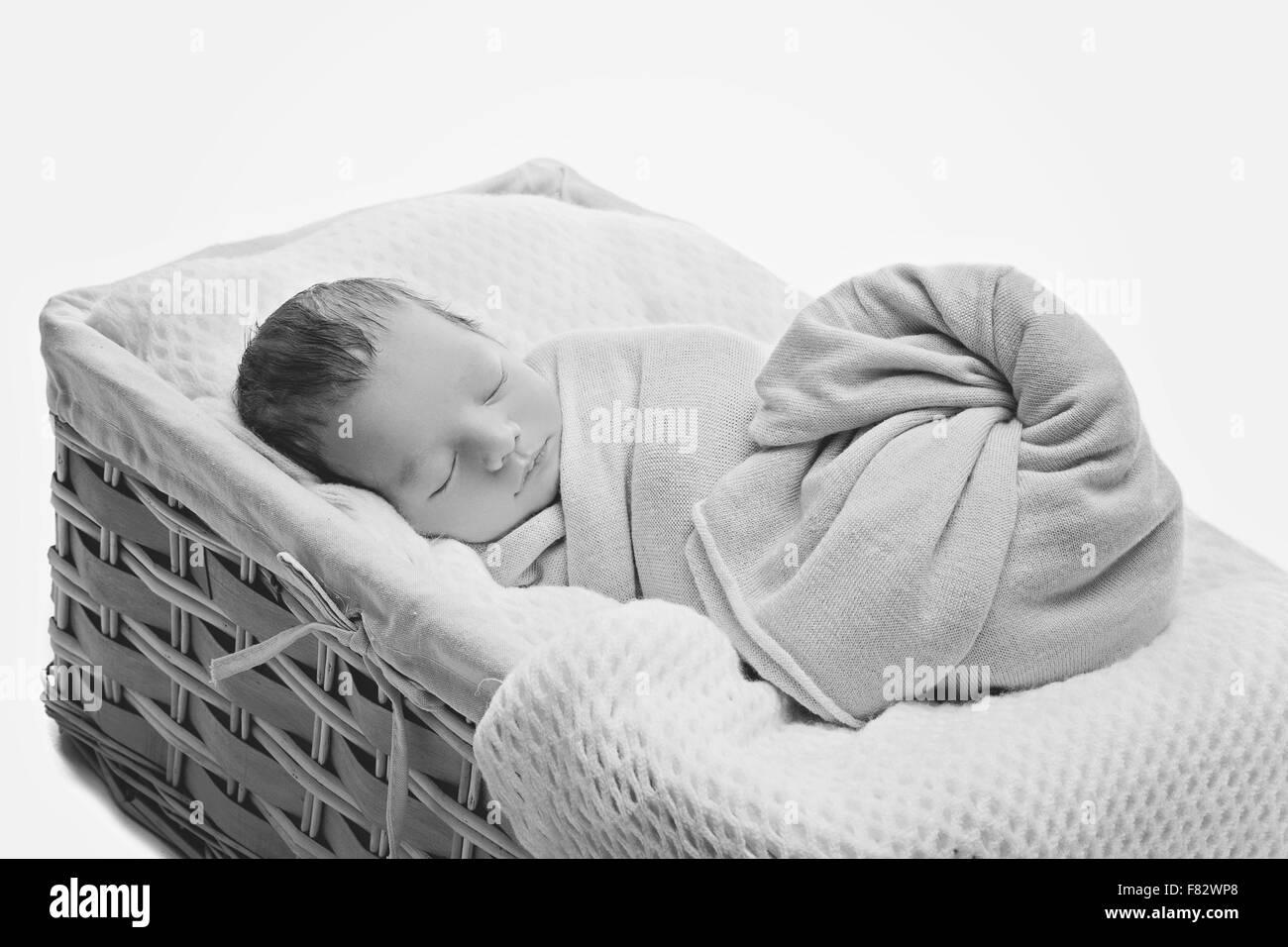Sleeping newborn baby Stock Photo Alamy