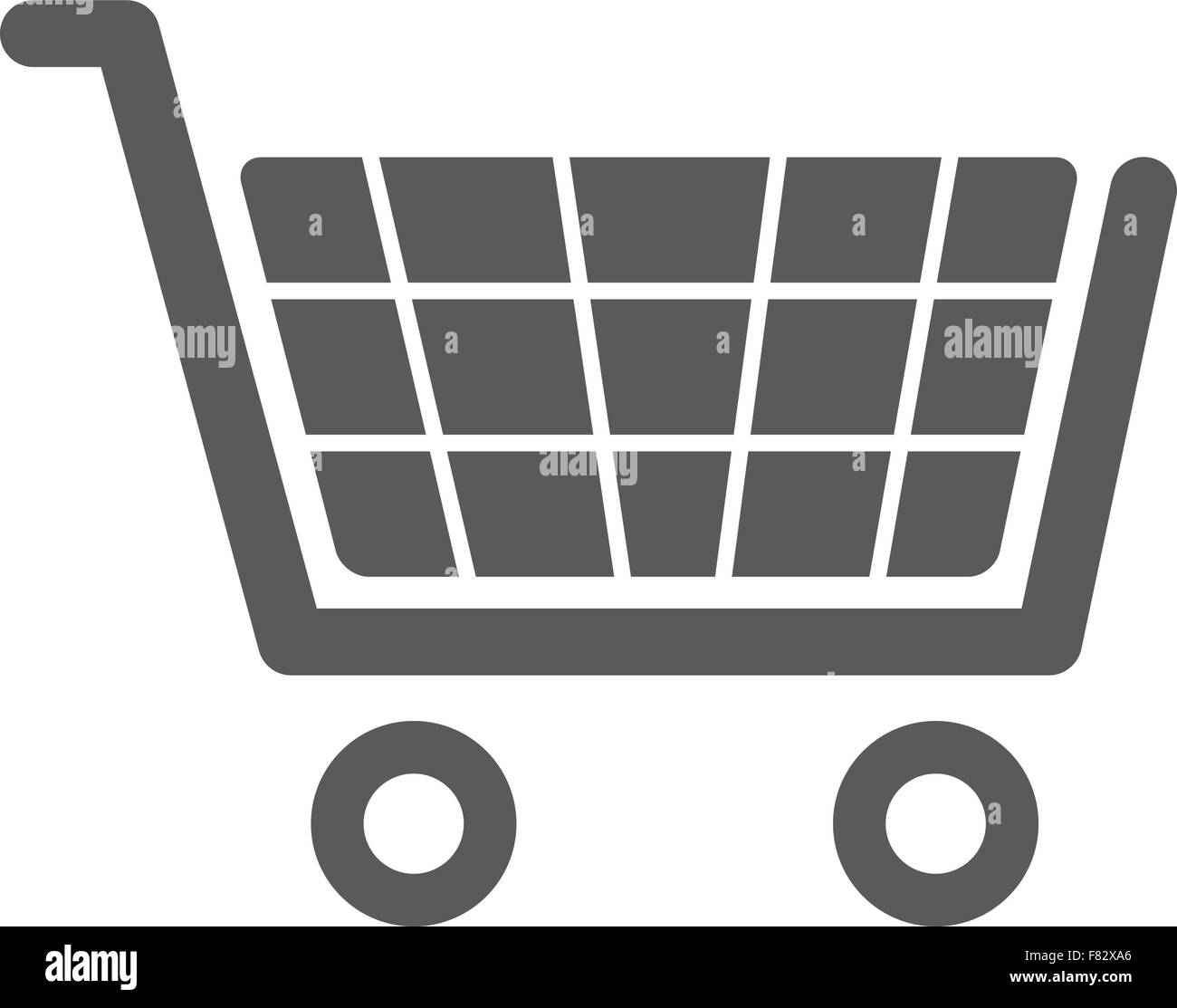 black shopping basket icon on a white background Stock Vector Image ...