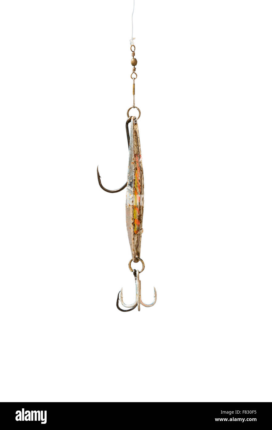 Fishing lure white background hi-res stock photography and images