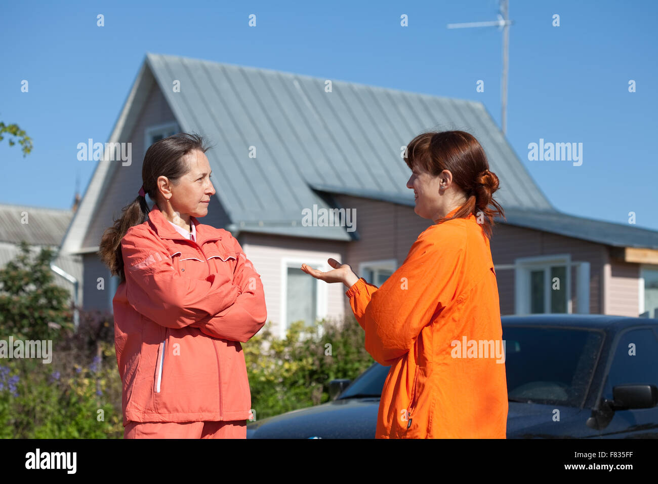 Female agent selling real estate Stock Photo - Alamy