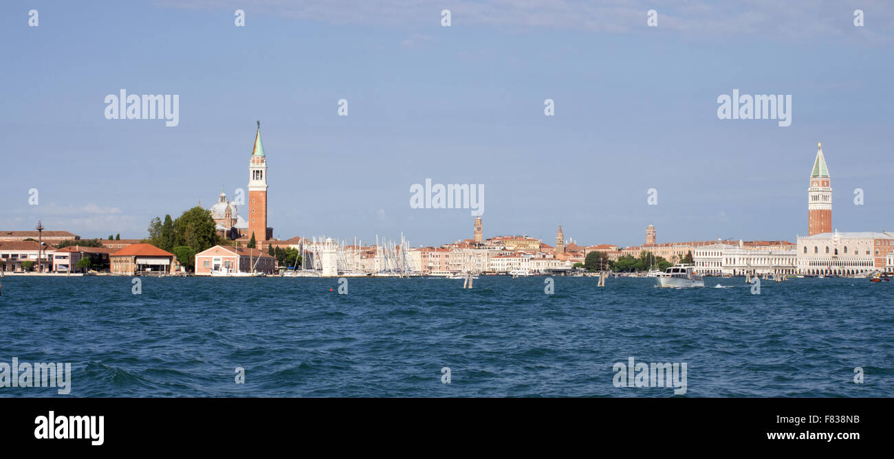 Venice San Giorgio Maggiore and San Marco Stock Photo