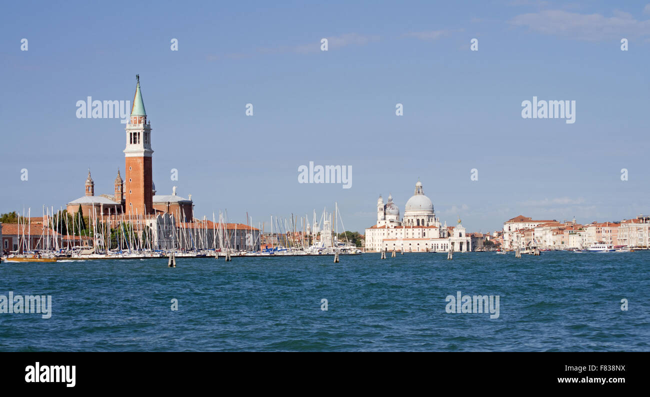 Venice San Giorgio Maggiore and Santa Maria della Salute Stock Photo