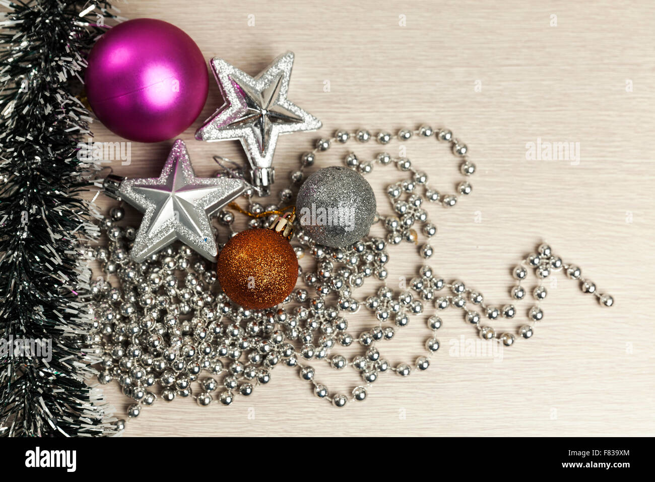 Christmas decoration, Christmas ball background Stock Photo