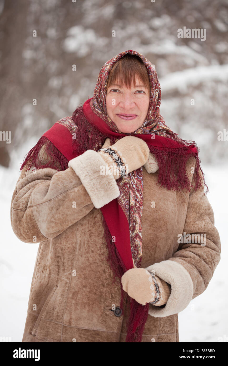 Russian woman portrait 50 years hi-res stock photography and images - Alamy