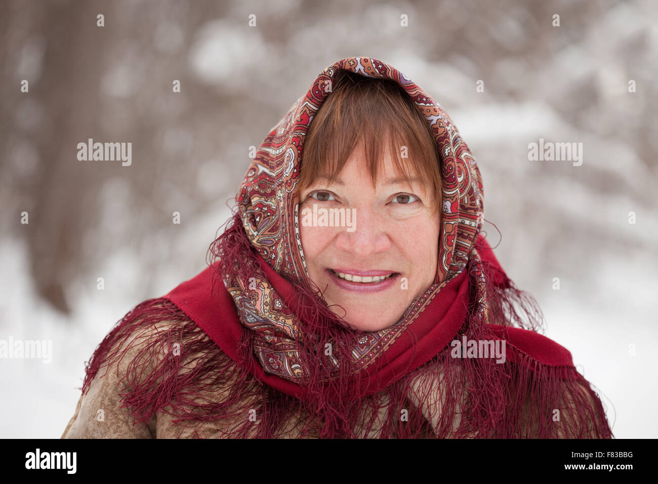 Russian woman portrait 50 years hi-res stock photography and images - Alamy
