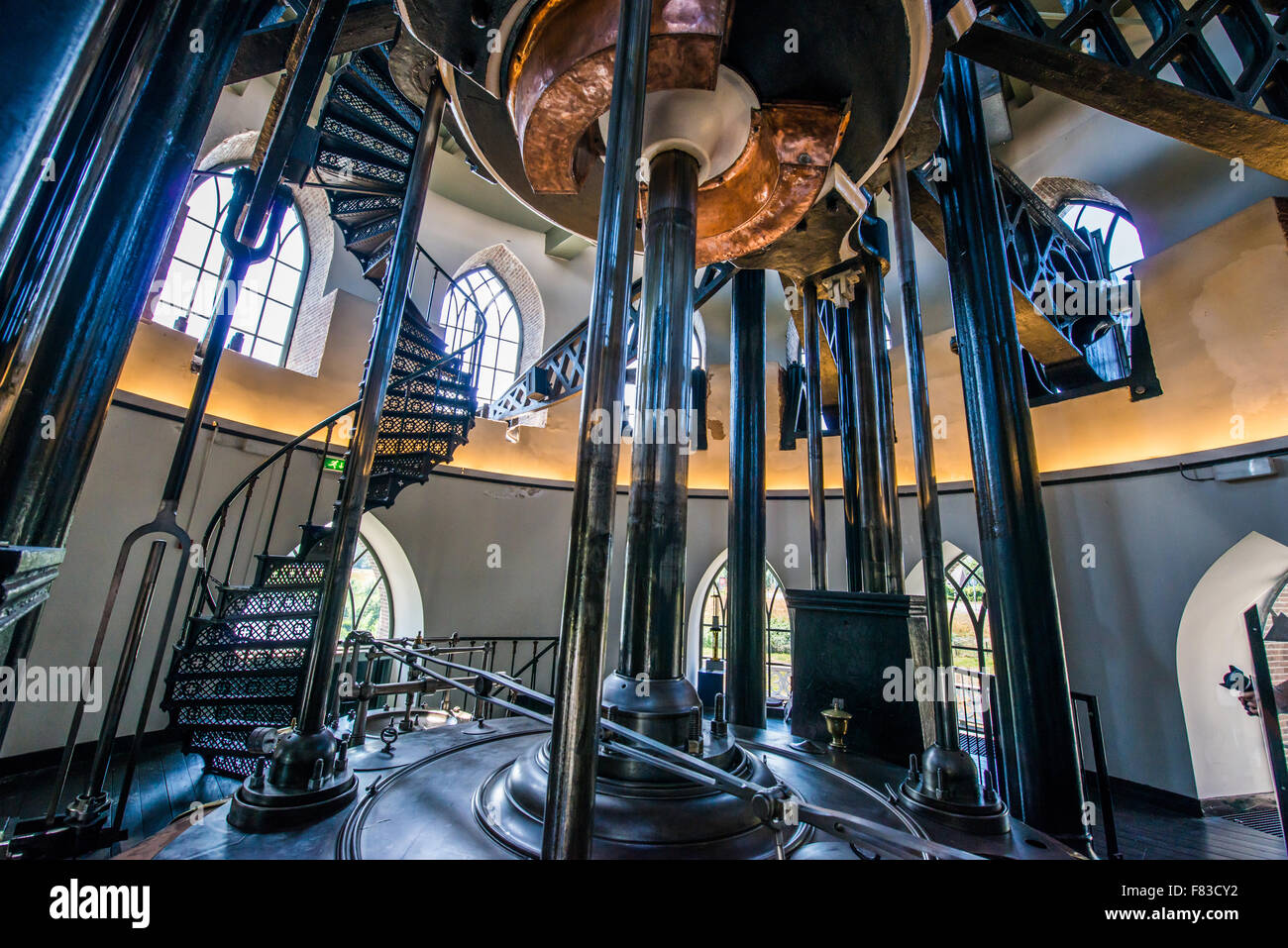 The Cruquius Pumping station with his massive steam pump a beautiful example of mechanical engineering in the 19th century Stock Photo