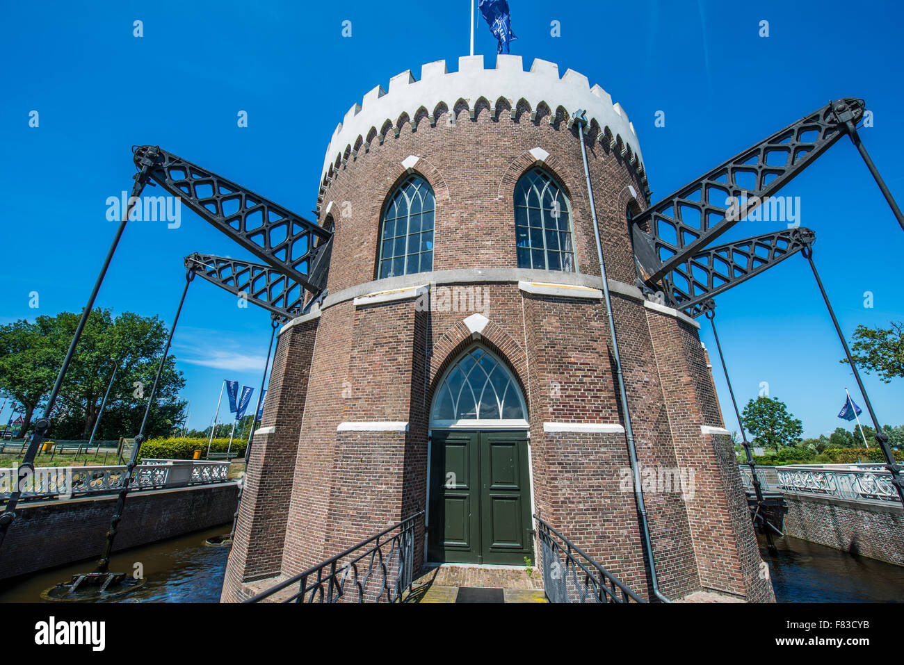 The Qruquius pumping station and industrial monument of mechanical engineering responsible for draining the Haarlemmermeer Stock Photo