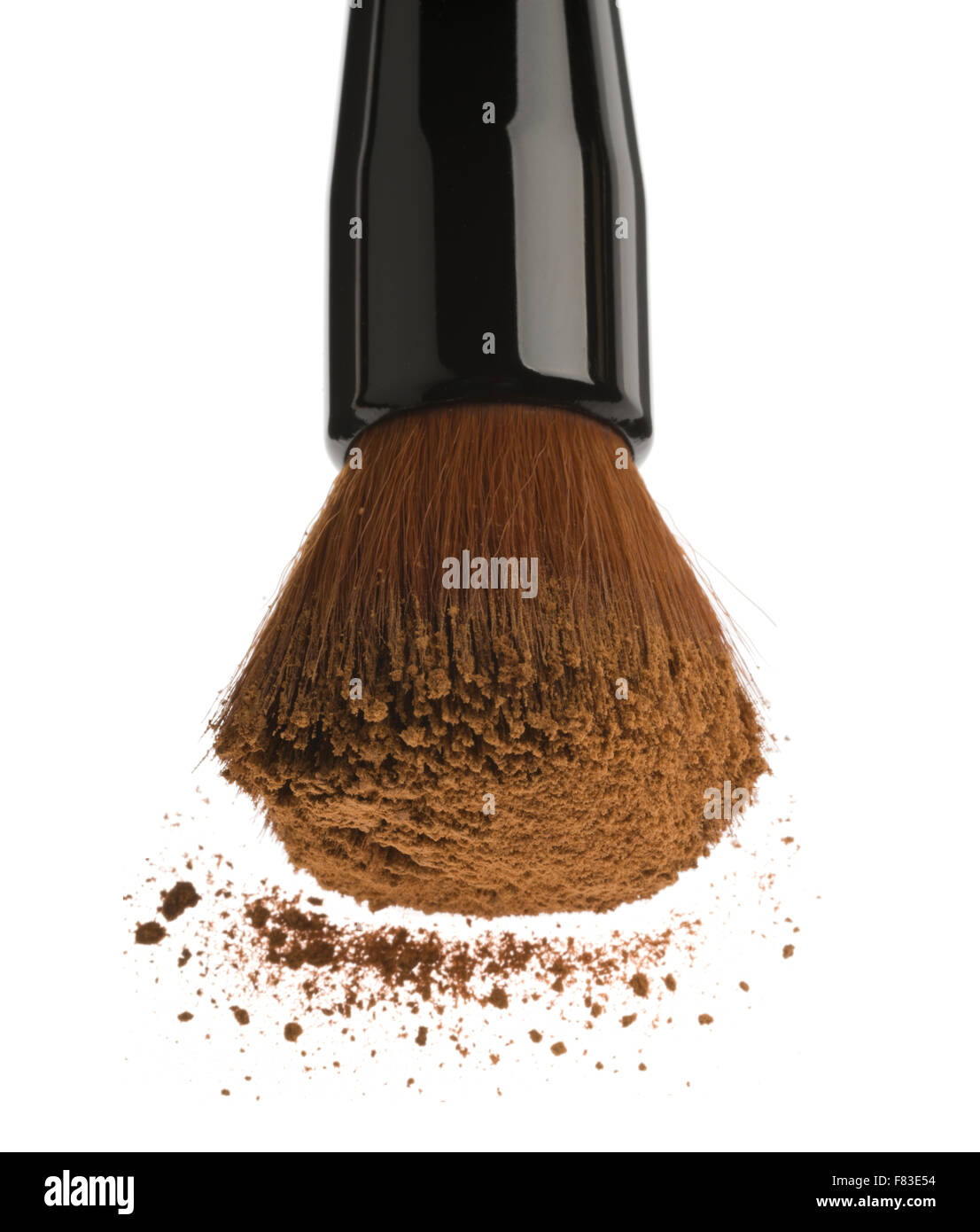 Foundation powder brush. Makeup applicator. Face paint. Apply