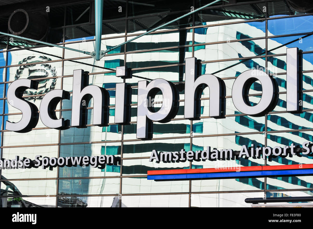Schiphol the largest Airport in The Netherlands located in Amsterdam. Stock Photo
