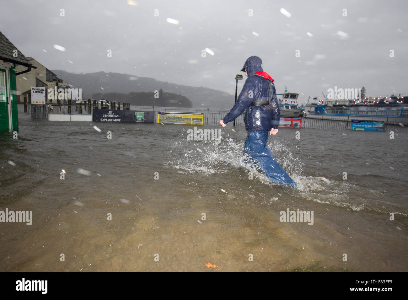Cumbria 5th December 2015 UK Weather The Met Office issues its highest