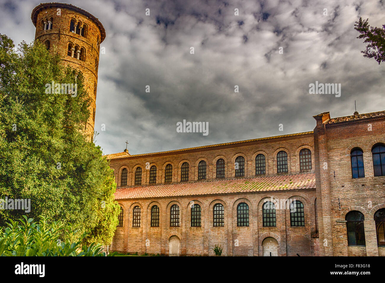 Exterior view of Basilica of Saint Apollinaris in Classe near Ravenna