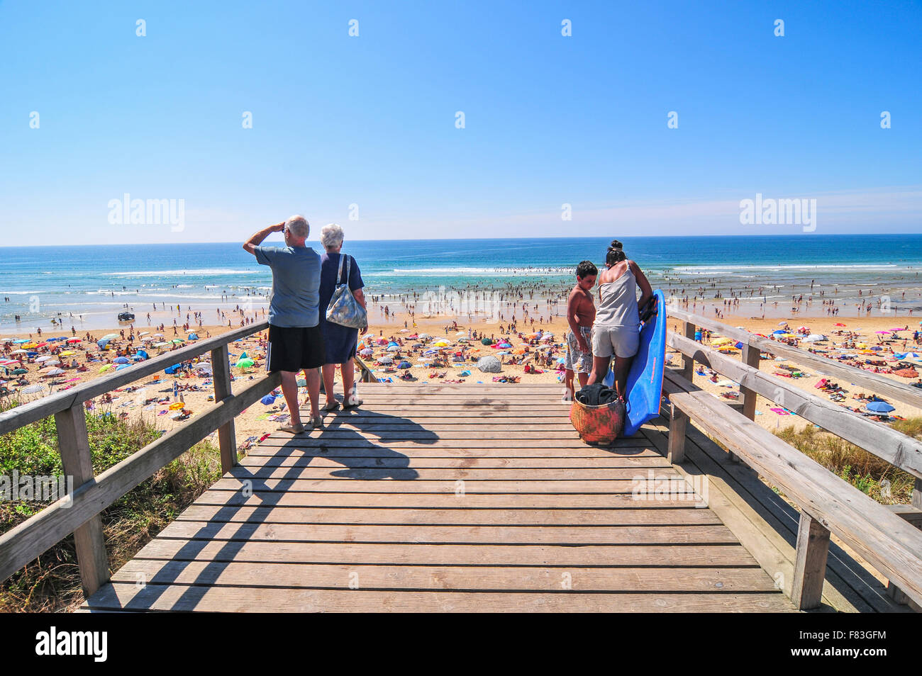 Mimizan plage during summer . Mimizan is one of the famous French