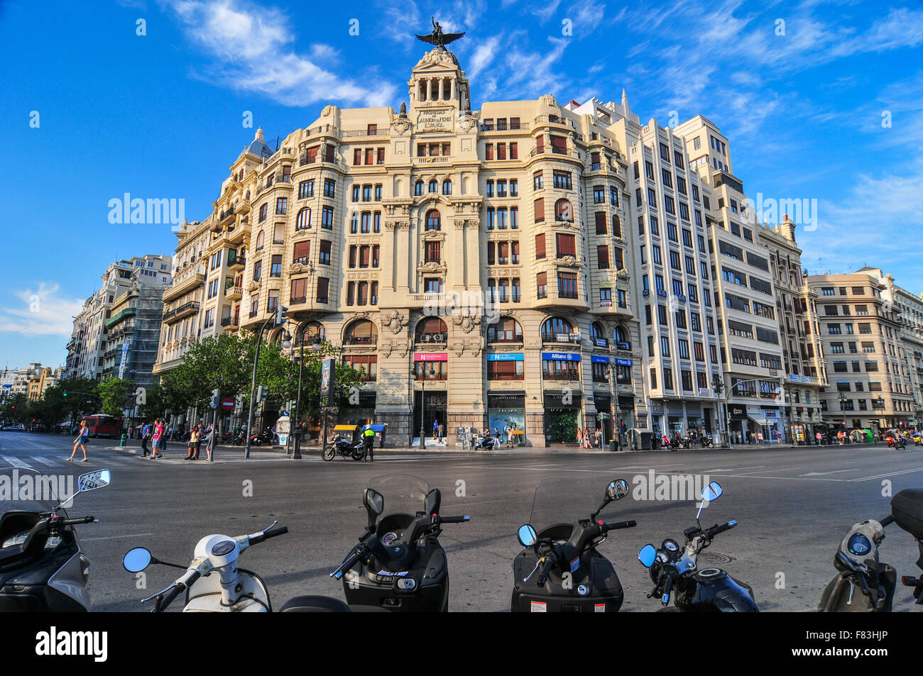 Shopping centre in a main street of Valencia Spain Stock Photo Alamy