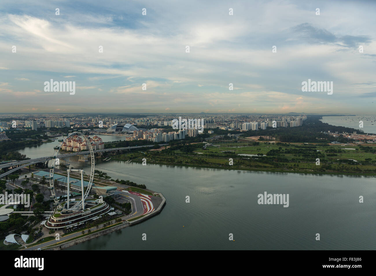 View of Singapore city skyline at sunset Stock Photo - Alamy