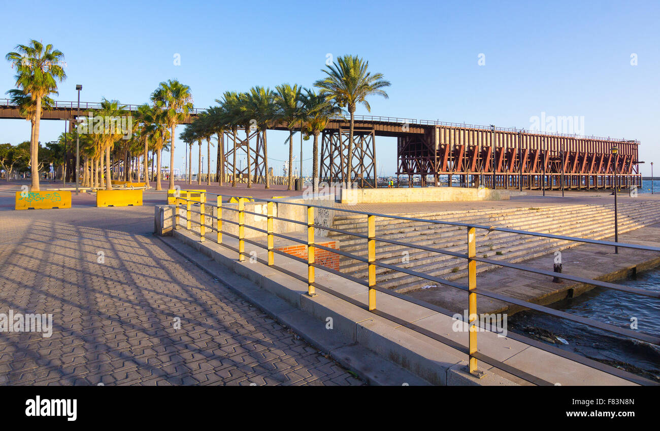 Ancient structure mining 'The English Cable' Cable Ingles on almeria Spain Stock Photo