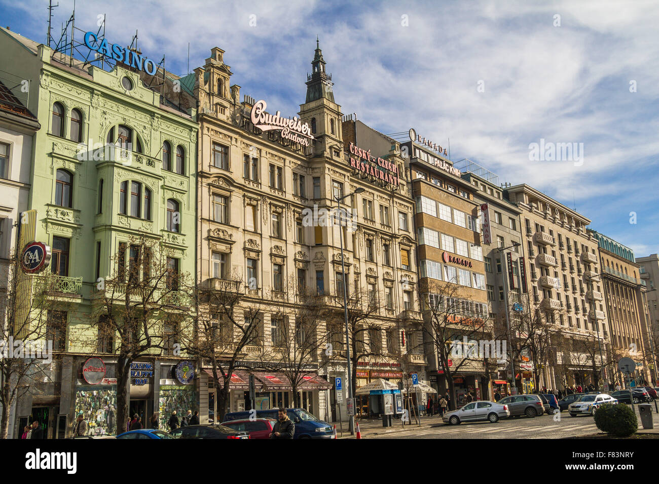 Typical houses in Prague Stock Photo - Alamy