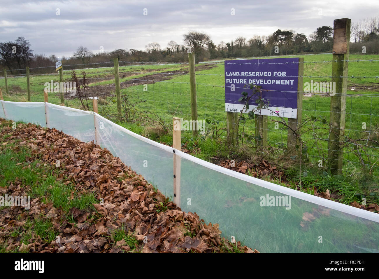 Barrier on land earmarked for development to enable environmental study