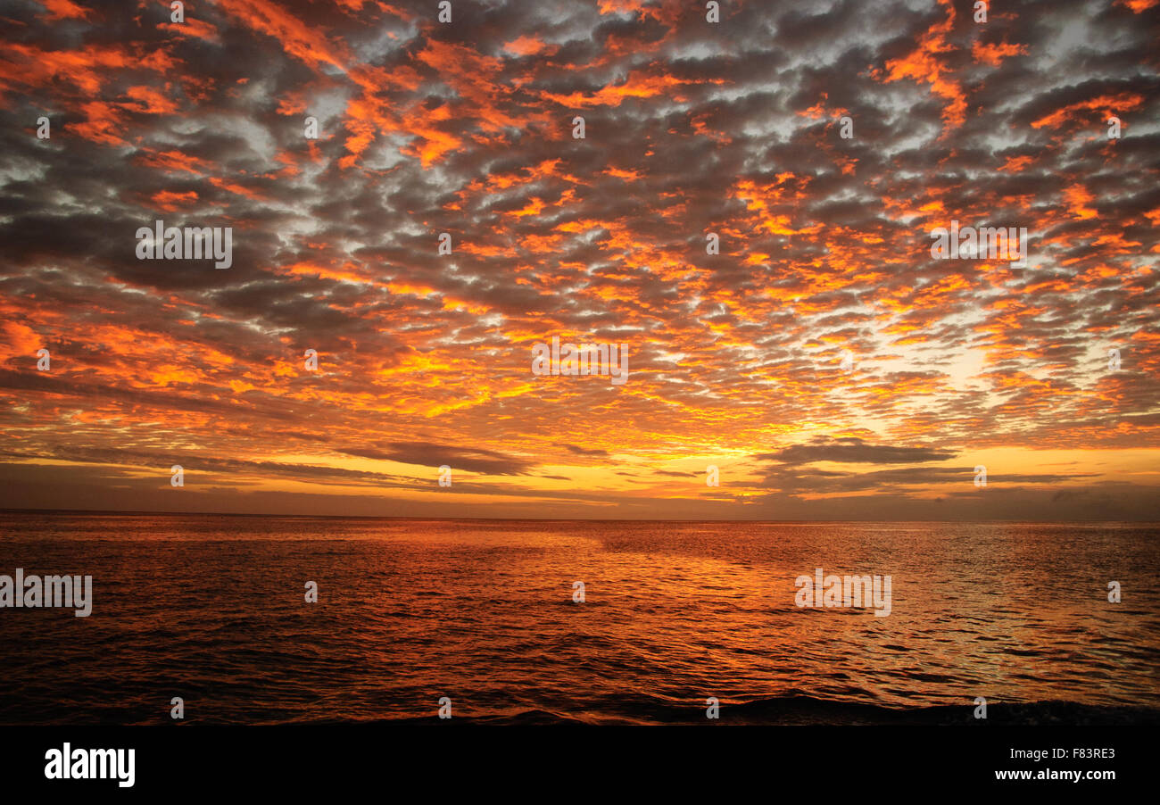 Sunset in the Galapagos Stock Photo