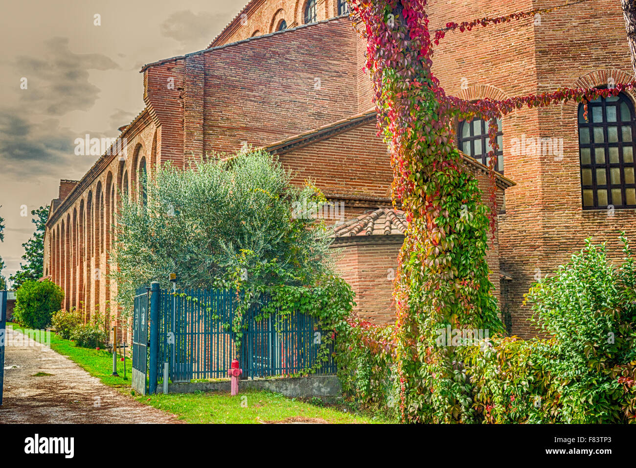 Exterior view of Basilica of Saint Apollinaris in Classe near Ravenna