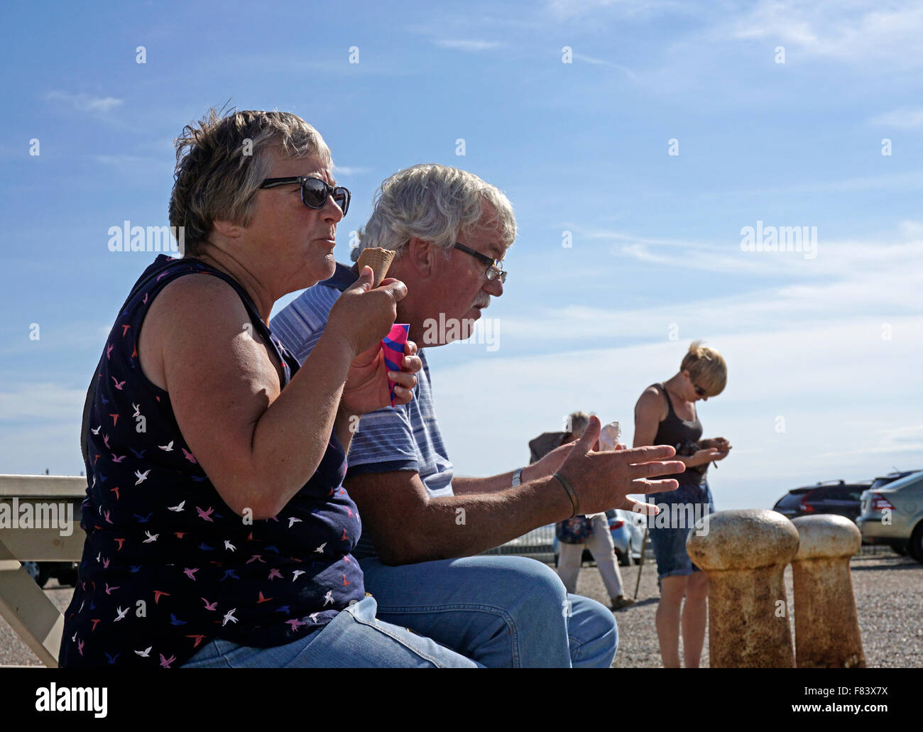 older couple at southwold Stock Photo