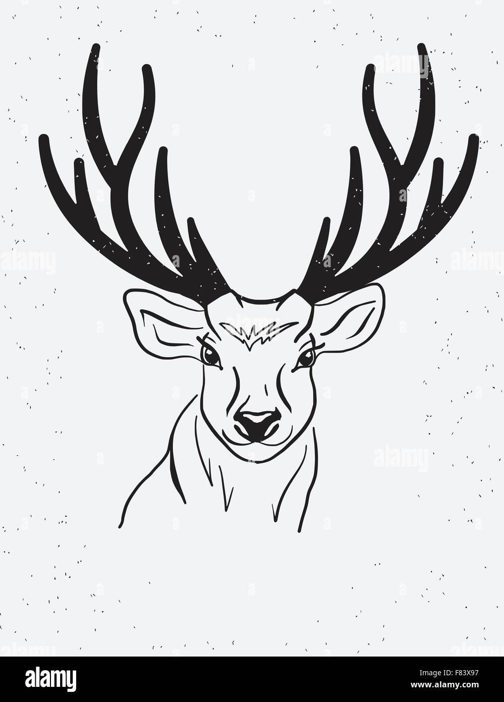 Deer head isolated on white background Stock Vector Image & Art - Alamy