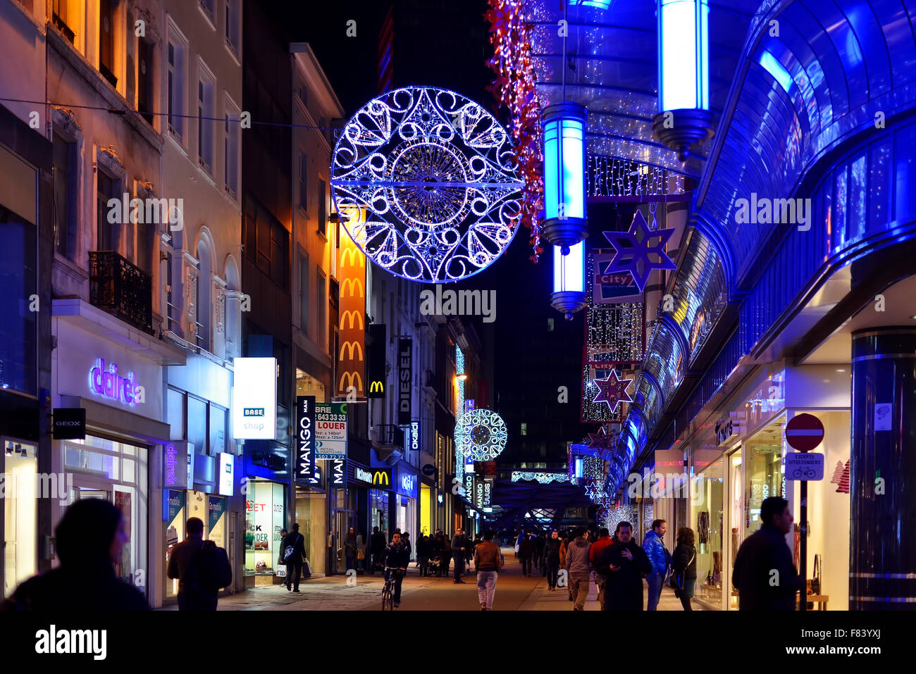 Brussels Old Town - Belgium - People Walking Along the Mediamarkt  Electronics Concern in the Rue Neuve, the Main Shopping Street Editorial  Stock Photo - Image of logo, area: 243000343