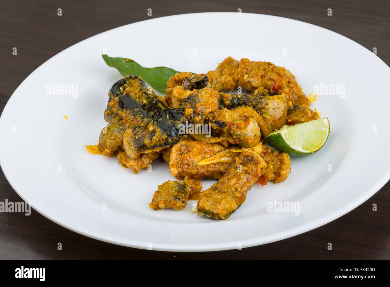 Roasted eel with ginger and lemongrass sauce Stock Photo Alamy