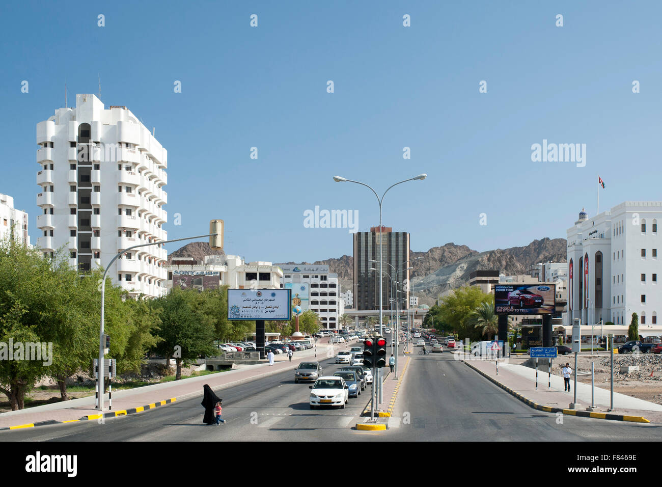 Ruwi, a district in Muscat, the capital of the Sultanate of Oman. Stock Photo