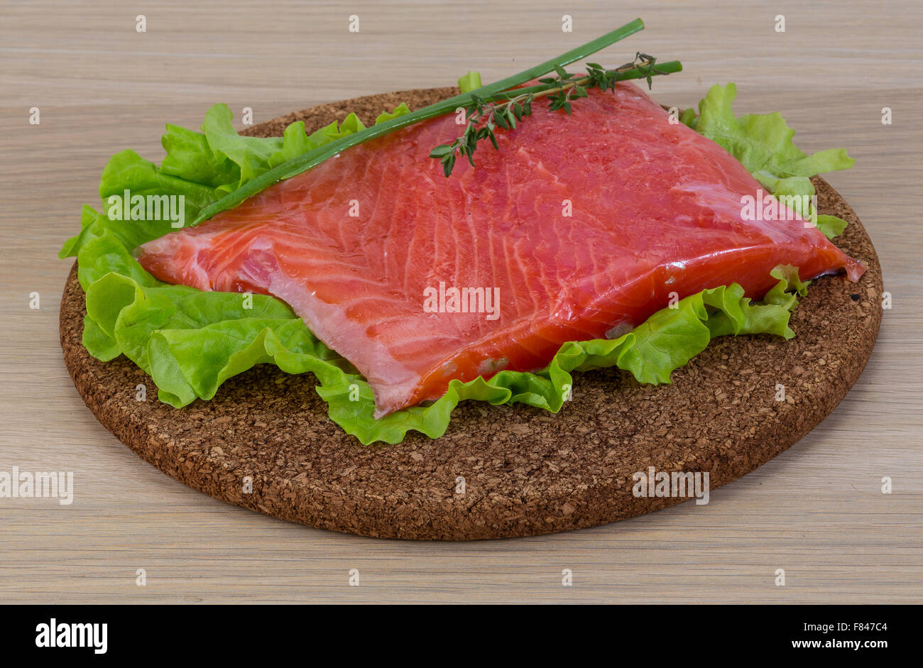 Salted Salmon fillet for sashimi and sushi Stock Photo Alamy