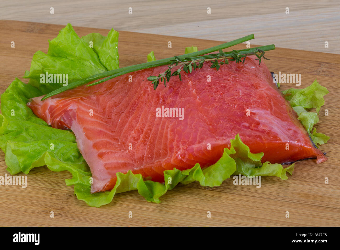 Salted Salmon fillet for sashimi and sushi Stock Photo Alamy