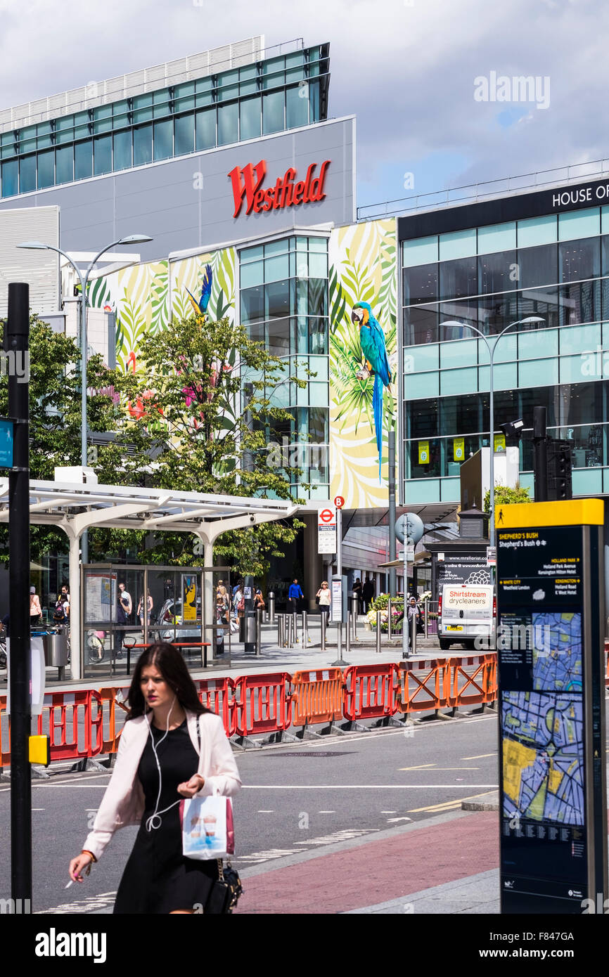 Exterior of the Westfield Shopping Centre, Shepherds Bush London England UK  Stock Photo - Alamy
