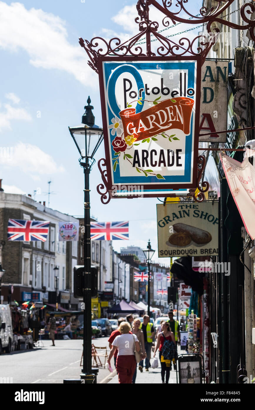 Portobello road, Notting Hill, London, England, U.K Stock Photo Alamy