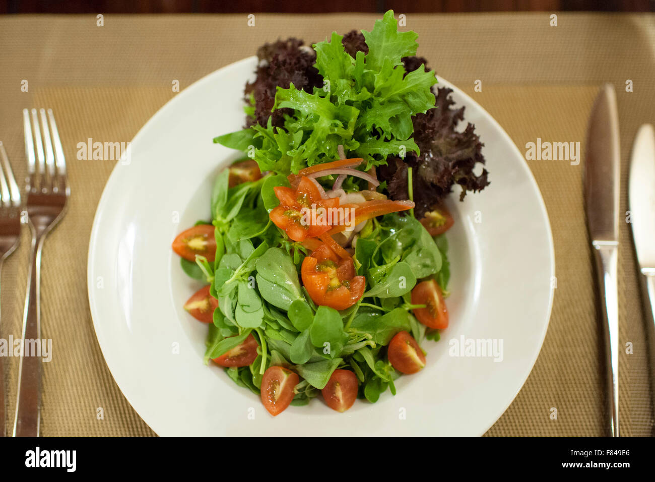 Gheleambe, a traditional salad from the desert region of Oman. Stock Photo
