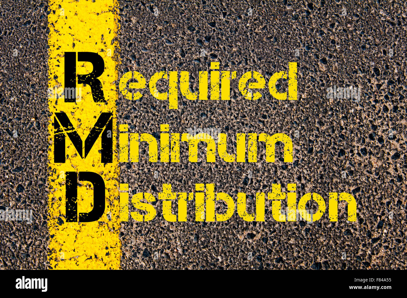 Concept image of Accounting Business Acronym RMD Required Minimum ...