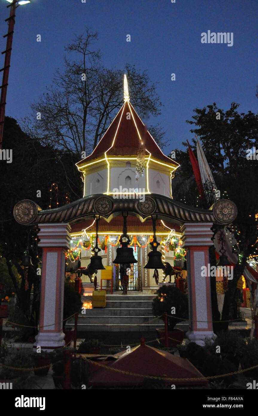 The beauty of Naina Devi Temple early in the morning on Diwali " The