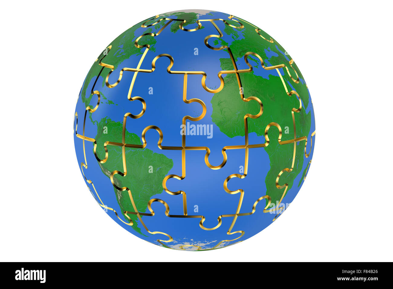 Earth puzzle globe hi-res stock photography and images - Alamy