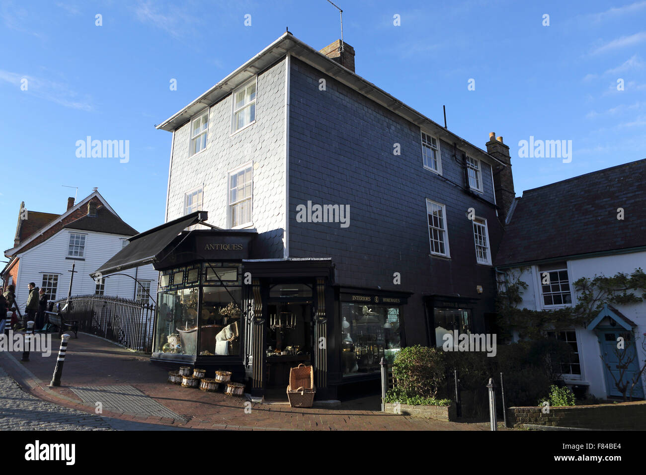 An antiques store in Lewes, England. The small town in East Sussex has a number of antiques shops. Stock Photo