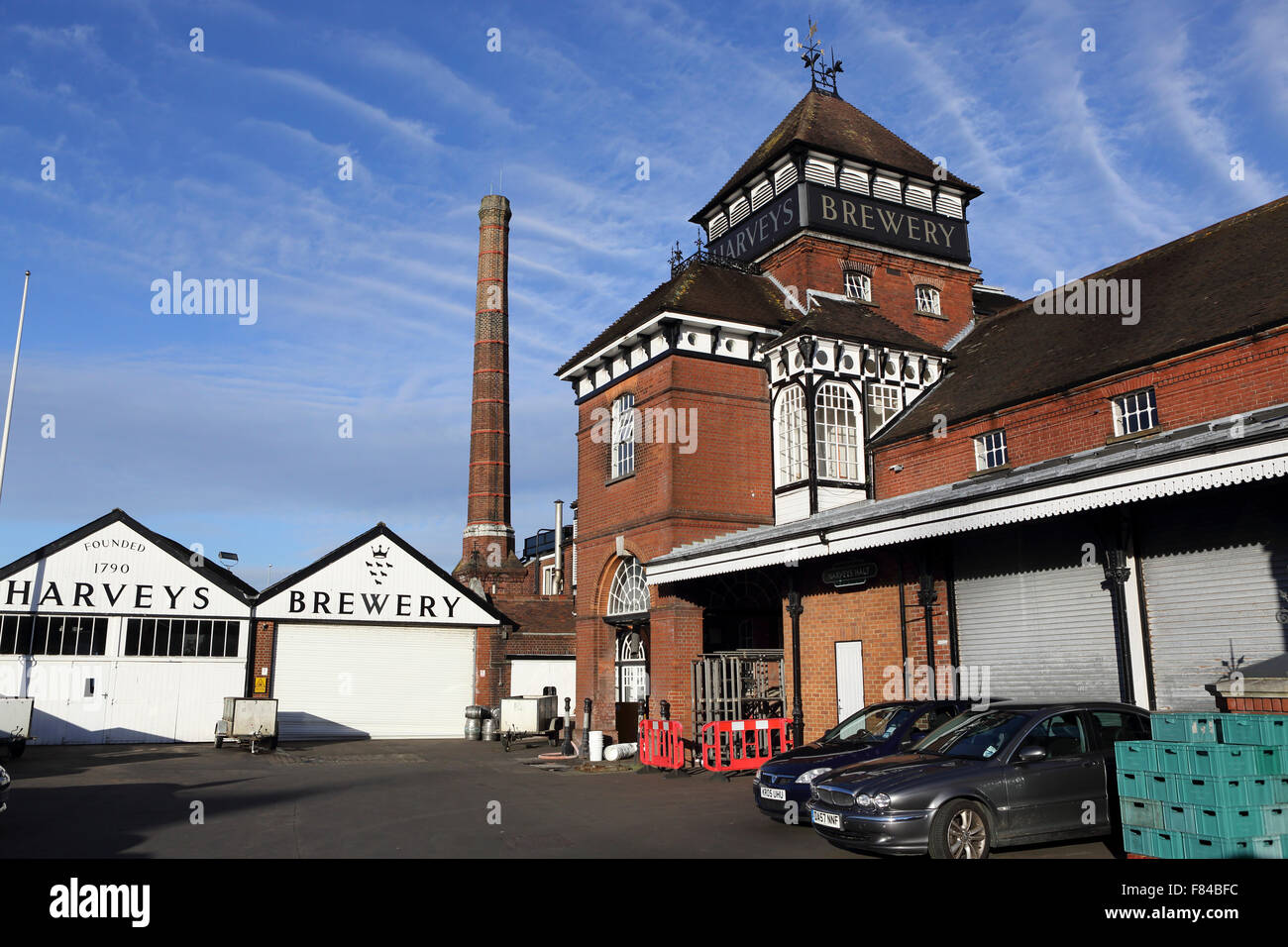 Harveys Brewery in Lewes, England. The brewery was established in 1790. Stock Photo
