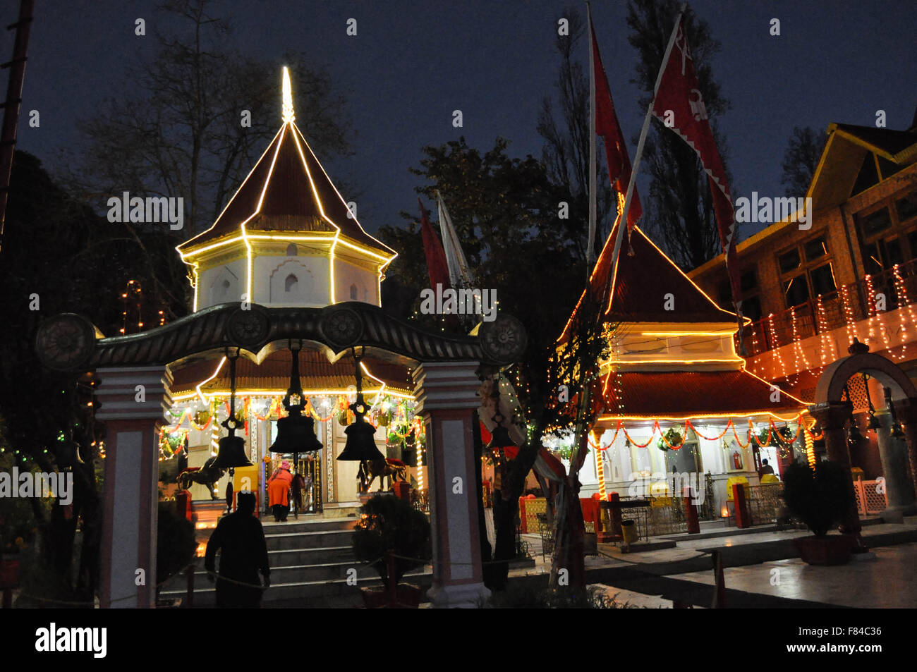 The beauty of Naina Devi Temple early in the morning on Diwali " The