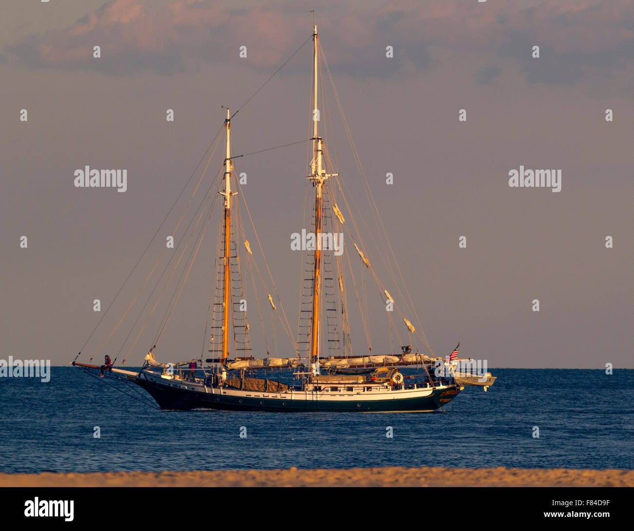 Schooner Kaiulani, Hilo Hawaii off of Ocean City Maryland Stock Photo