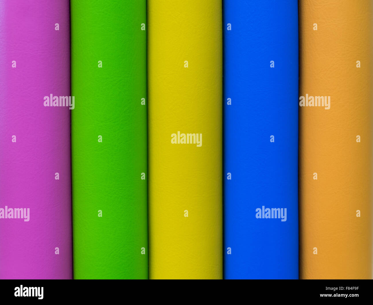 Elements covered with a colored synthetic leather. For example this image may be used as a background. Stock Photo