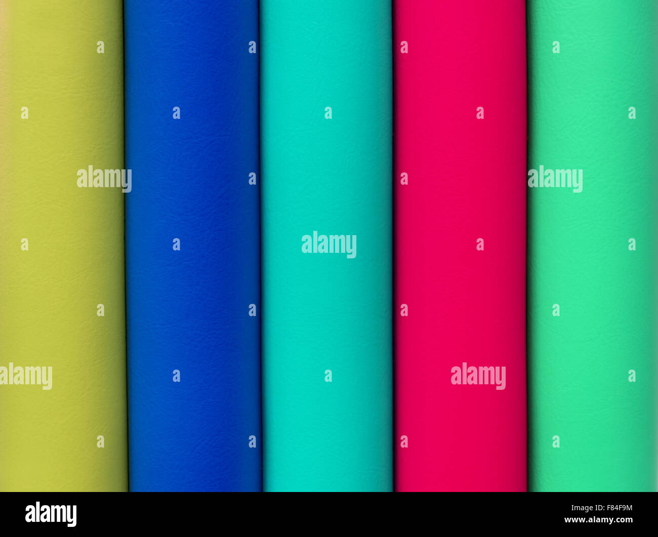 Elements covered with a colored synthetic leather. For example this image may be used as a background. Stock Photo