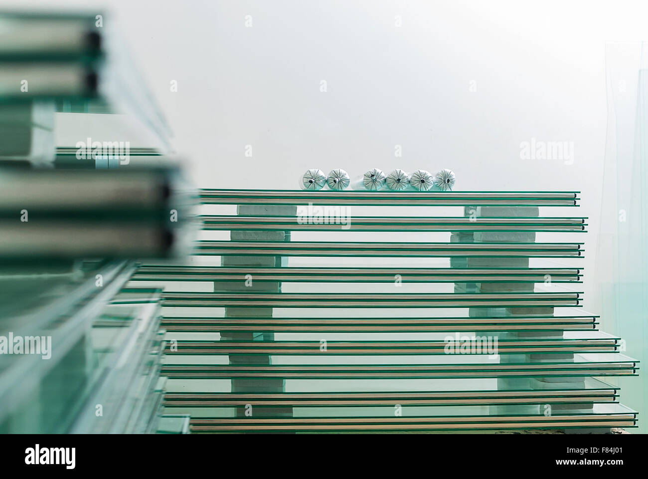 Sheets of Tempered Window Glass Stock Photo Alamy