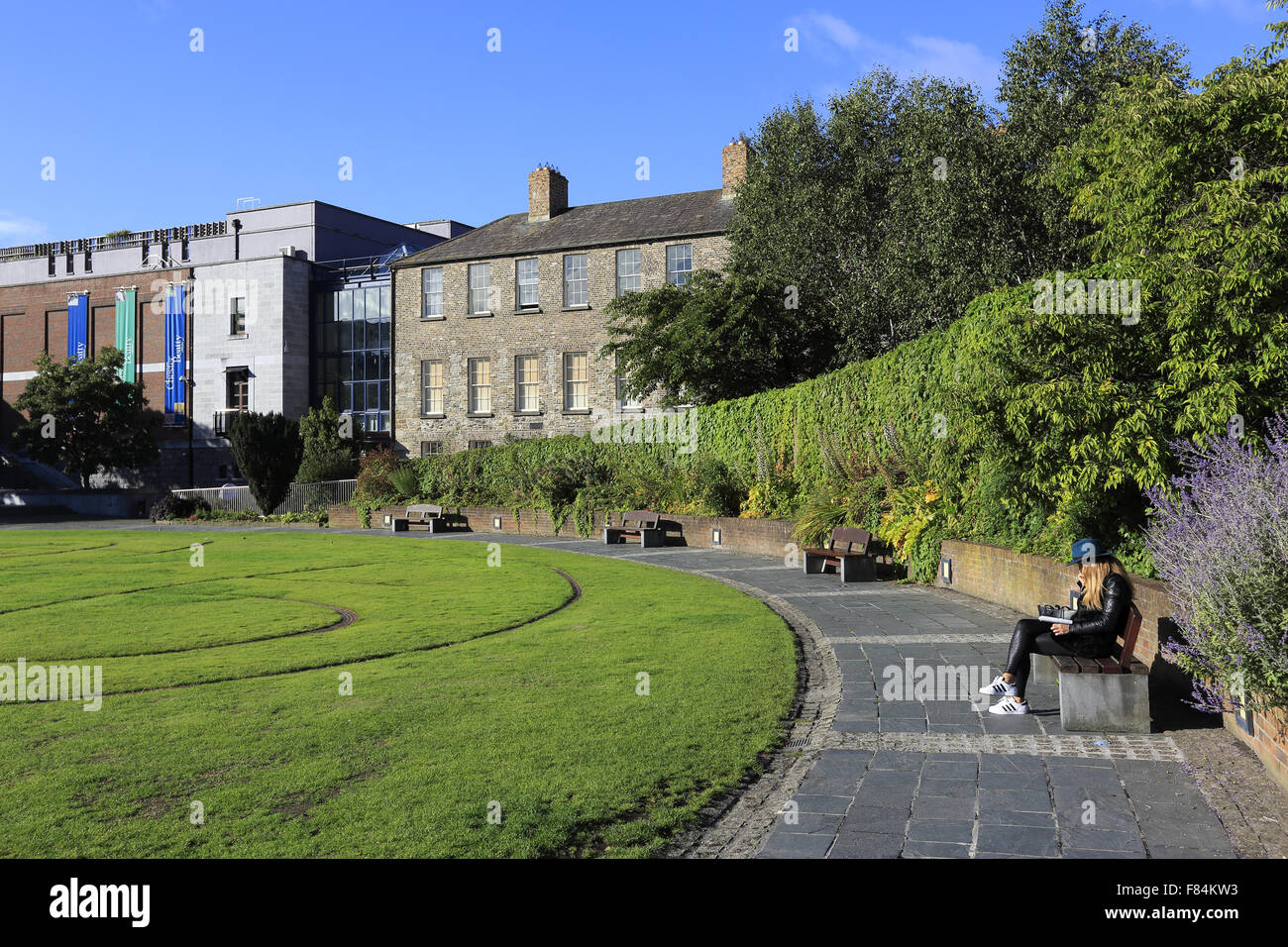 The Dubh linn Garden of Dublin Castle. Dublin. Ireland Stock Photo - Alamy