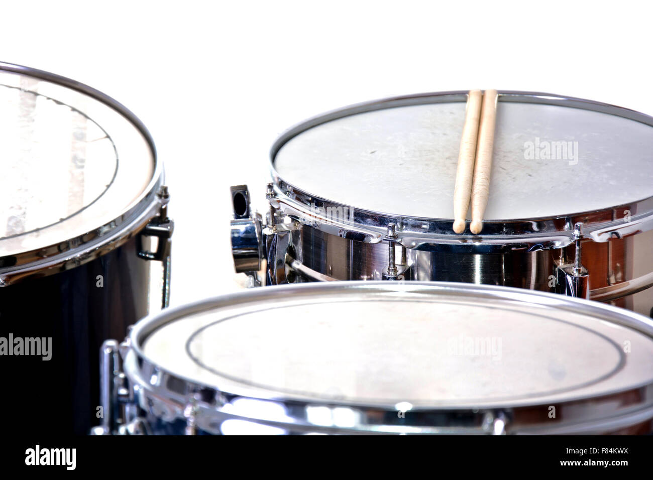 Drums over isolated white background. Music conceptual image. Snare