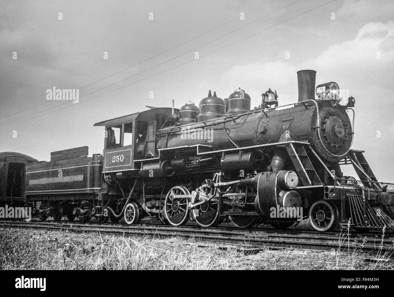 WK & S Steam Engine # 250  Somewhere in Virginia circa 1967 Stock Photo